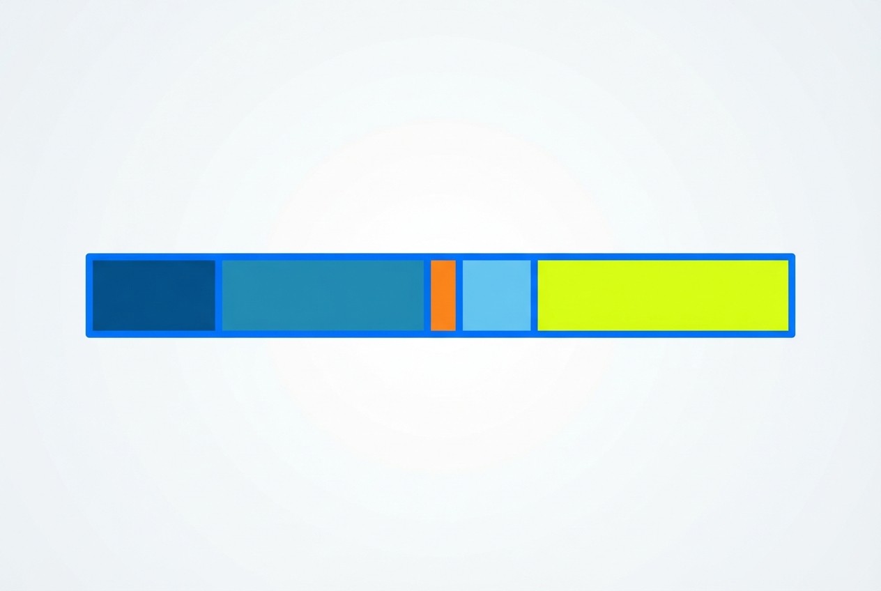 Segmented bar showing household load with spare headroom highlighted